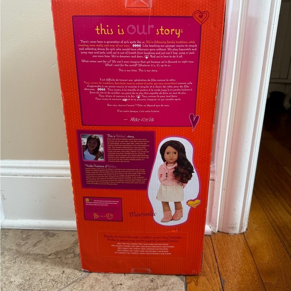 NWT Our Generation Maricela Doll with Pink and White Outfit Girls Toddler - Picture 8 of 10